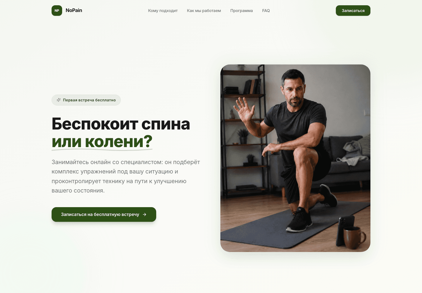 Главная страница проекта Web No Pain